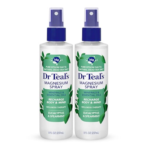 Dr Teals Magnesium Eucalyptus Spray with Natural Dead Sea Salt 8 fl oz (Pack of 2)