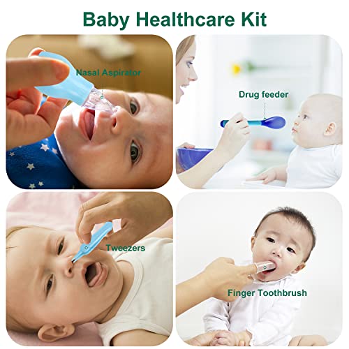 Baby Grooming Kit, 25 In 1 Baby Healthcare And Grooming Kit, Baby Electric Nail Trimmer Set Newborn Nursery Health Care Set For Newborn Infant Toddlers Boys Girls Shower Gifts (0-3 Years+) (Blue) #TOP4