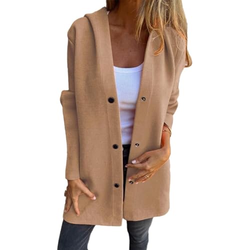 Cedar and Ash Single Breasted Hooded Jacket,S-5XL 2025 Casual Single Breasted Hooded Jacket,Trench Coat for Women