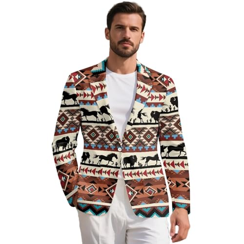 INSTANTARTS Men's Casual Blazer One Button Men's Casual Blazer Jackets Lightweight Daily Blazers Lined Collar