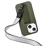 ZVEdeng Designed for iPhone 13 Mini Case, Kickstand Case with Detachable Lanyard Wrist Sling...