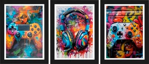 Kit 3 Quadros Decorativos com Moldura Preta – Impressão Digital c...