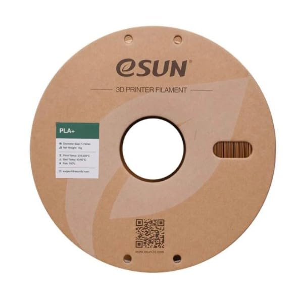 Image of eSUN PLA+ 3D Printing Filament 1.75mm High Speed Filament Speedy PLA Plus for Fast Printing, Dimensional Accuracy + /- 0.03mm, 1KG (2.2 LBS) Brown