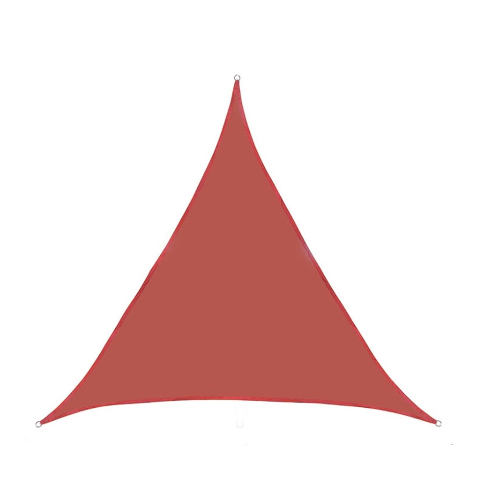 Voile d'ombrage triangulaire 3x3x3m avec guirlande LED pour un jardin romantique