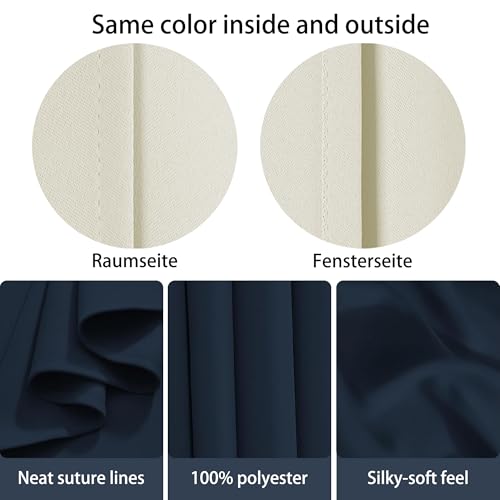 Rideau occultant 240x295 cm beige isolant thermique à oeillets