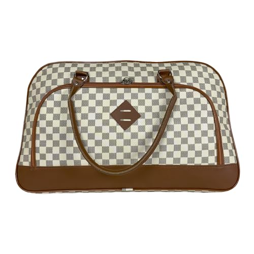 Mala Viagem Bolsa Feminina Bordo Grande Couro Feminina Alça Transversal Removivel Branca Resistente