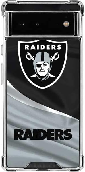 Skinit Clear Phone Case Compatible with Google Pixel 6 - Officially Licensed NFL Las Vegas Raiders Design