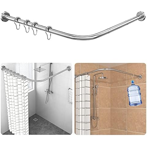 Barra de cortina de ducha ajustable en forma de L de Strength Enemy Cover