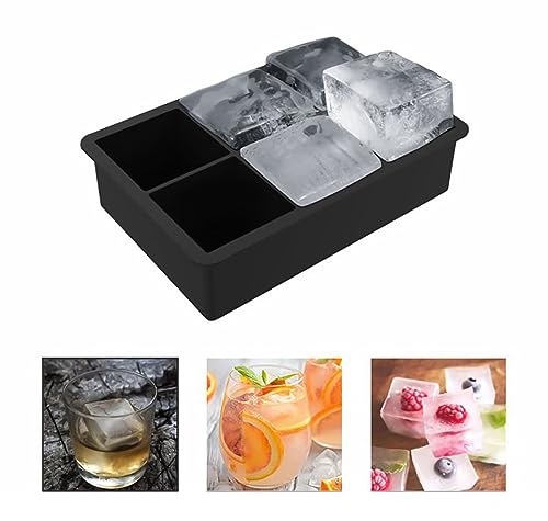 Forma De Gelo Silicone Cubo Grande - Gelo Para Drink Whisky - Silicone Resistente e Flexível - ECOML