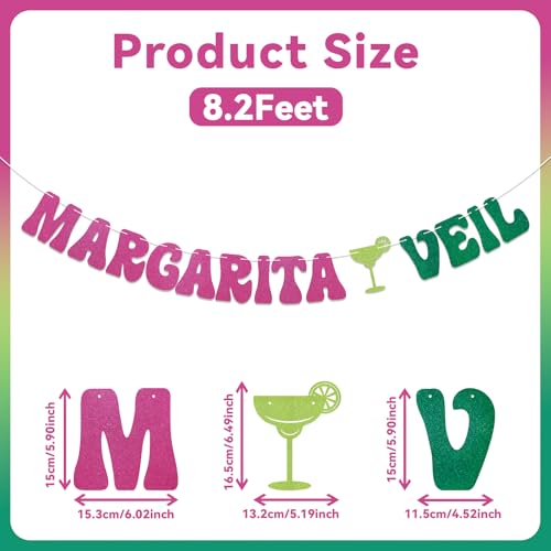 Image of Margarita Veil Banner - Margaritaveil Bachelorette Party Decorations Margs and Matrimony Bachelorette Decorations Margarita Decorations