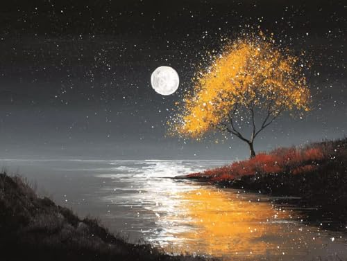 GSҌ DIY ANG̋hGLbgAPaint by NumbersqƑlnhhG̖؃CeAyCgoCio[ G|XgXDIY`ACeA Ƃ̕ǂ̑A30x40cm/12x16C`(t[