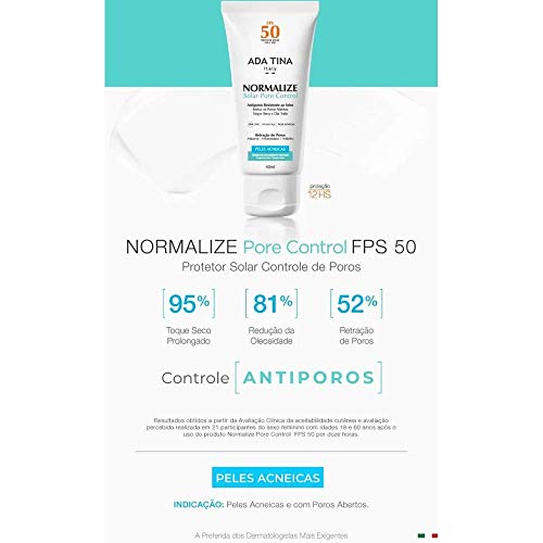 Ada Tina Normalize Solar Pore Control FPS 50 - Protetor Solar 40ml