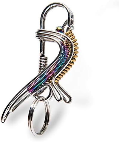 Aviboo Stainless Steel Handmade Bird Key Chain - Key Rings Car Key Chains for Father Dad, Men, Women and Couple