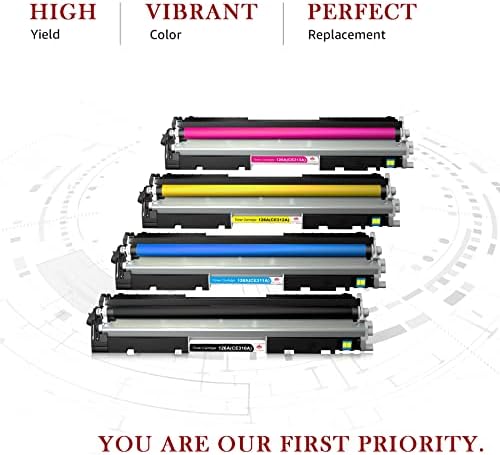 Toner Kingdom Remanufactured Toner Cartridges Replacement for HP 126A(CF310A) 130A(CF350A) for HP LaserJet Pro MFP M175 M175A M175nw M275nw M176 m176FN M177 M177FW CP1020 CP1025 CP1025nw (4Pack)