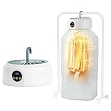 Beheizter Wäschetrockner, 600W Wärmepumpentrockner mit Timer, schnelles Trocknen von Nasser Wäsche, tragbarer Wäschetrockner für leichte Kleidung und Unterwäsche