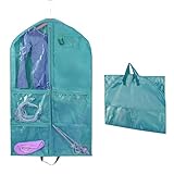 Kinder Kleidersäcke mit 5 Taschen,Faltbare Frauen Kinder Kleidersack Kurz Hängen Kleiderschutzhülle Garment Bag Einfach Organisation für Tänzer,Aufführungen,Wettbewerbe,Schönheitswettbewerbe,Reisen