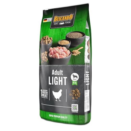 BELCANDO Adult Light [12,5 kg] Hundefutter | Trockenfutter für übergewichtige Hunde | Alleinfuttermittel für ausgewachsene Hunde ab 1 Jahr