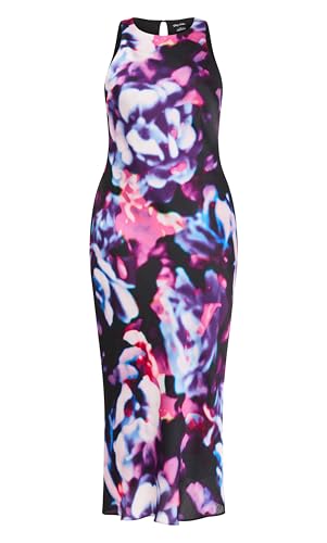 Image of City Chic Plus Size Dress Halter PRT in NEON Lights