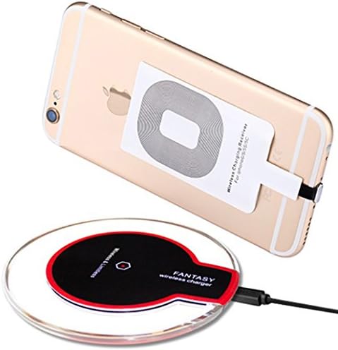 Wireless Charger, Qi Wireless Charging Pad for for iPhone 5 5S 5C 6 6S 6 Plus 6S Plus 7 7 Plus, Samsung Galaxy S7/S7 Edge,S6/S6 Edge HTC Nokia,Universal for All Qi-Enabled Devices (Black/red)