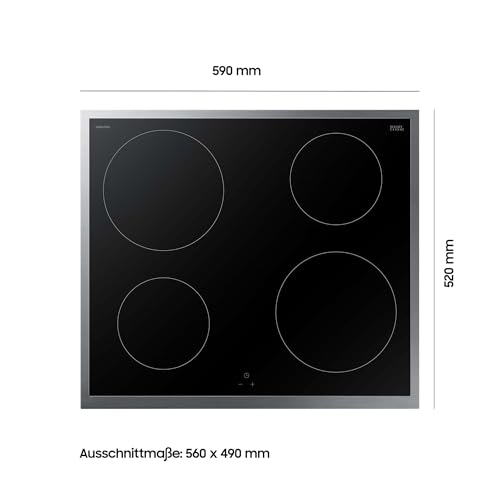 Samsung Herdset F-NB69R5701RS bestehend aus Ceranfeld und Einbaubackofen,69 ℓ, versenkbare Knebel, Glaskeramik Kochfläche
