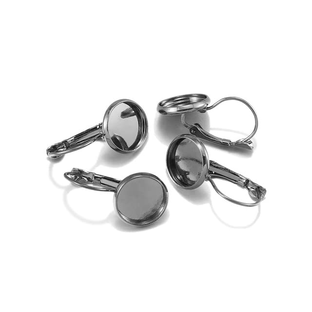 20 épingles à Revers Vierges Ovales 25x18 Mm - Monture Argentée Pour Cabochon, Fabrication Bijoux - 9