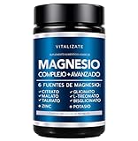 Magnesio Complex 8 Elementos - Potenciado con (Bisglicinato, Citrato, Treonato, Malato y Glicinato de Magnesio y MÁS) -...