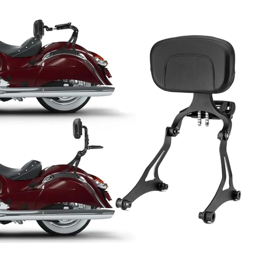 Beifahrer-Rückenlehne Für Indian Für Challenger Für Limited Für Edition 2022 Motorrad Beifahrer-/Fahrerrückenlehne Sissy Bar Gepäckträger Verstellbar(Nero)