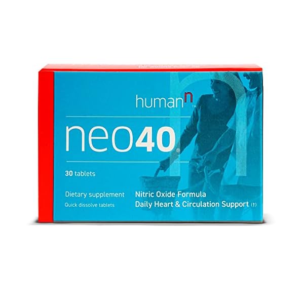 HumanN Neo40 Daily Heart & Blood Circulation Supplements to Boost Nitric Oxide - Supports Blood Pressure - from maker of SuperBeets -Includes 30 Dissolvable Tablets - Tasty Fruity Flavor