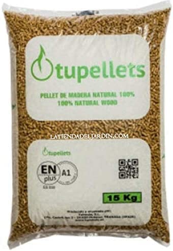 Suinga - 300 kg di pellet di legno 100% naturale per riscaldamento, 20 sacchi da 15 kg, Uso pratico, conveniente ed efficiente