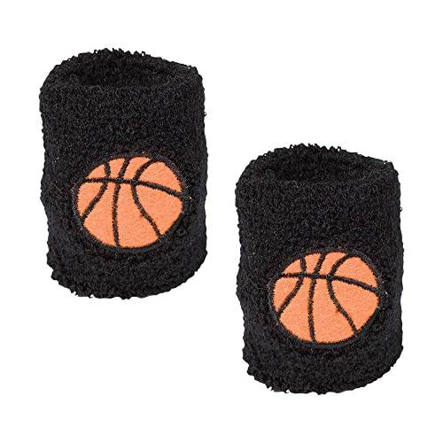 Bandas de sudor de baloncesto de tejido elástico Amscan color negro