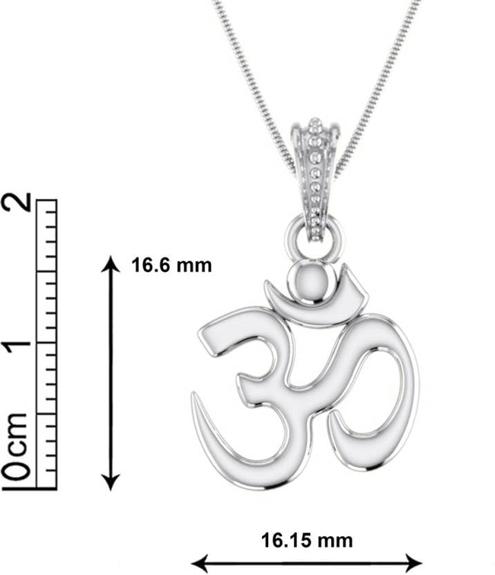 Pendentif Om en argent sterling 925 authentique médaillon mixte durable