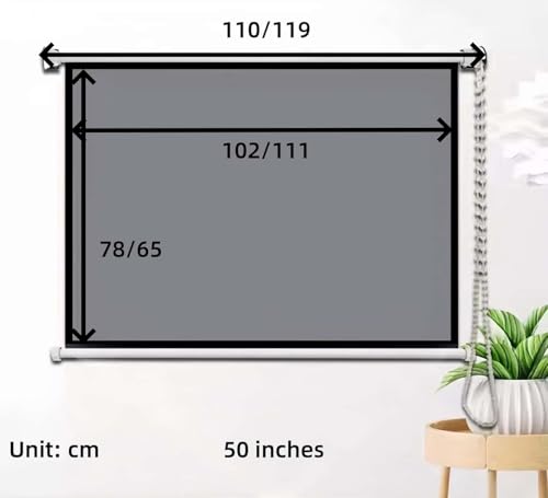 Pantalla manual para proyector, 50 pulg, 16:9 miniatura 2