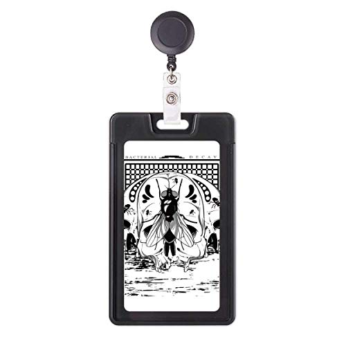 Porte-badge rétractable mouche squelette avec cordon extensible résistant