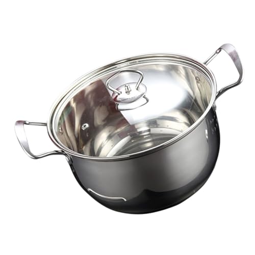 FUNOMOCYA Cacerola Inoxidable Multifuncional Cocina de Inducción y Gas Olla de Sopa Resistente Limpiar