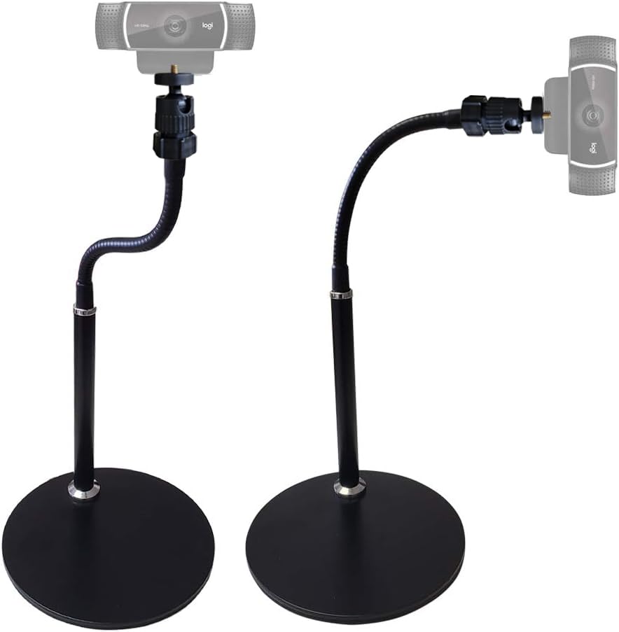 Etubby Webcam Stand Phone Holder Flexible Desktop Stand Gooseneck Phone Stand Mount for Cellphones, Logitech Webcam C922 C930e C920S C920 C615 and... - Image 3