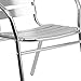 Flash Furniture Lila 4 Pack Commercial Aluminum Indoor-Outdoor Restaurant Stack Chair with Triple Slat Back and Arms