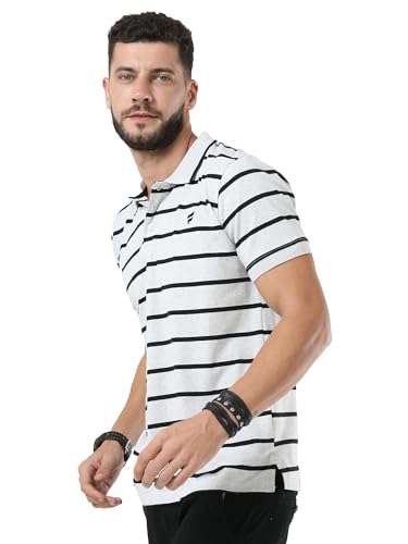 Image of fanideaz Mens Half Sleeve Premium Cotton Stylish Striped Branded Polo T-Shirt for Mens || Polo T Shirt for Men Comfort || Tshirt for Men Stylish Regular fit
