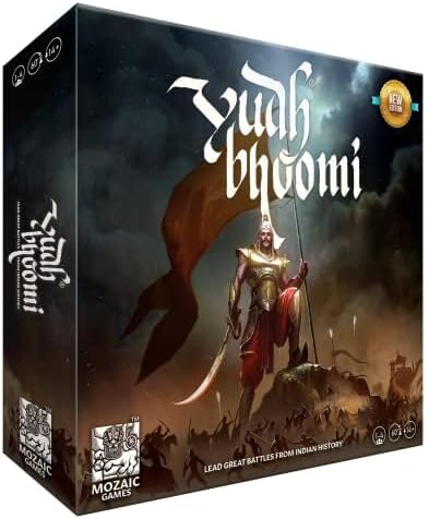 DICE TOY LABS Yudhbhoomi: A Thrilling 3-In-1 Indian Strategy Board Game For Fans Of Chess, War Strategy, And Indian History - Engaging Big Game For 1-4 Players, Kids