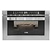KoolMore 24 Inch Stainless-Steel Microwave Drawer with 1.2 cu. ft. Capacity, 1000W Power with 10 Custom Cooking Levels, Memory, and Timer Functions, Wall-Mounted with Flat Bottom (KM-MD-1SS)