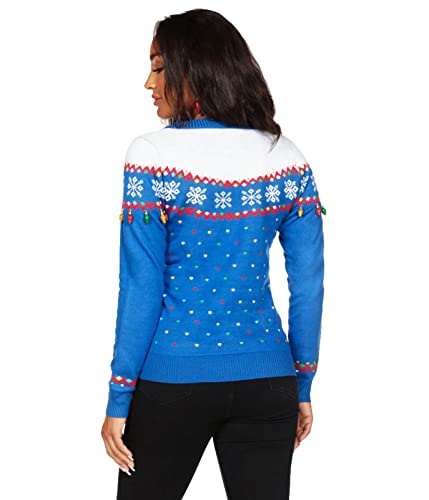 Image of Tipsy Elves Classic Cute Cardigan Ugly Christmas Sweaters for Women with Fun Patterns and Animals