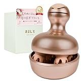 RELX 【熟練ヘッドスパニスト監修】 ヘッドスパ 電動頭皮ブラシ (日本企業企画) ギフト IPX7防水 スカルプケア 3D振動 リラクゼーション器 美容家電 コードレス ギフト 母の日 プレゼント (ローズゴールド)
