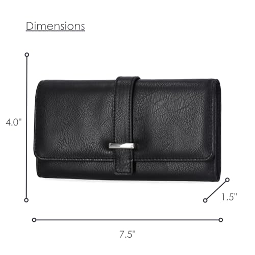 Image of Mundi File Master Womens RFID Blocking Wallet Clutch Organizer With Change Pocket