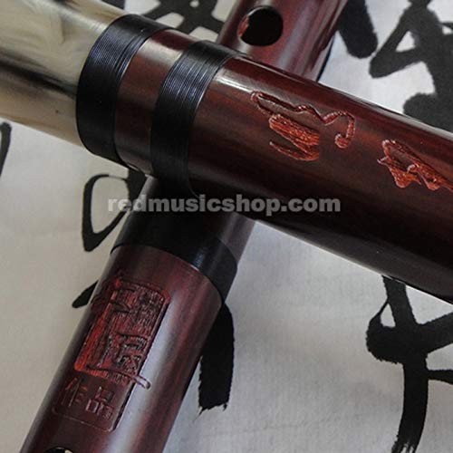 Pluggable red sandalwood wooden Dizi flute,Dizi Kit (G Key)