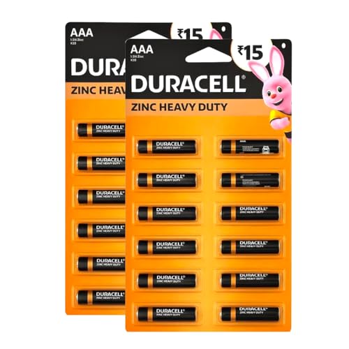 Image of Duracell 2026 Launched Zinc Heavy Duty Battery, 100% Longer Lasting, Anti-Leak Turbolock Technology, Eco-Friendly Batteries for Every-Day Household Devices (Pack of 24, AAA)