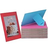 Litpoetic 100 Pack Standing Paper Picture Frames 4x6,Cardboard Photo Frame with Easel,Paper Photo Fr