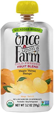 Once Upon A Farm, Organic Magic Velvet Mango Pouch, 3.2 Ounce