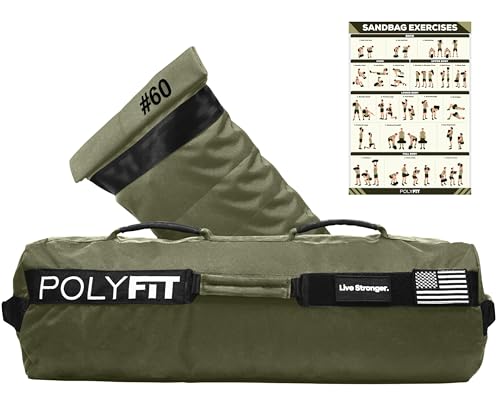 Polyfit Sandbag Pro - Workout Sandbag with Triple...