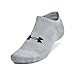 Under Armour Unisex-Adult Training Cotton No Show Socks 3 Pack, (035) Steel/White/Black, X-Large