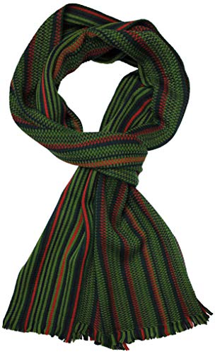 Écharpe tricotée pour homme chaude et douce en laine à rayures multicolores