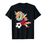 Kolumbianische Flagge Fußball Design für stolze Fußballliebhaber der kolumbiischen Fußballmannschaft. Dabbing Fußballer Outfit für stolze kolumbianische Fußballliebhaber hat ein süßes grünes Einhorn mit einer kolumbiischen Nationalflagge Sporttrikot für Hip Hop Dab Tanz und Fußball.
